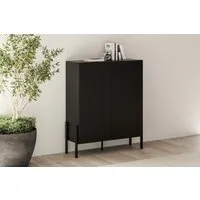 OTTO home Kommode Jukon, Breite 110 cm, moderne grifflose Hochschrank, 2Türen, Highboard mit viel Stauraum, push-to-open-Funktion