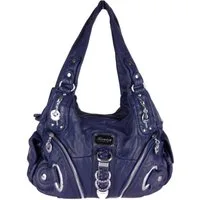 Taschen4life Schultertasche Damen, klassische Umhängetasche, Hobo AK11282, Handtasche mit abnehmbaren Schulterriemen, Innen- und Außenfächer