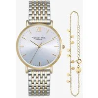 Victoria Hyde Quarzuhr Quarzuhr (Set, 2-tlg), Armbanduhr, Edelstahl, Ideal auch als Geschenk, (1-tlg., Kein Set)