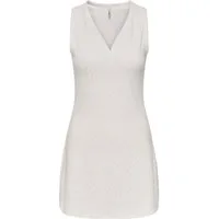 ONLY Spitzenkleid ONLSMILLA S/L V-NECK DRESS JRS Materialmix, regular fit, V-Ausschnitt