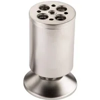 SO-TECH® Möbelfuß Fuß in Chrom matt oder Chrom poliert Ø 50 mm Höhe: 100 mm, Chrom matt