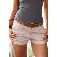 LASCANA Shorts aus elastischer, sommerlicher Baumwollware mit Taschen, kurze Hose, Freizeitlook, Sommerhose