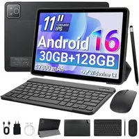 Happybe 11 Zoll Android 16, HD 1280x800, 7800mAh, Wifi 6, 128 GB/256GB Tablet (11", 128 GB, Android, 5 Kerne)