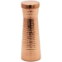 NKlaus Trinkflasche Luxury Karaffe 1200 ml - Handgefertigte Kupferkaraffe im Hammerschlag-