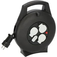 Brennenstuhl Vario Line Kabelbox VL2-X 3-fach mit USB Ladefunktion Stromkabel, F-Stecker, Typ F (Schuko) (1000 cm)