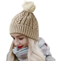 TAN.TOMI Strickmütze Beanie Damen Warm, Mütze Damen Herbst Winter Federnd (Strickmützen Mit Fleece Gefüttert) Wollmütze Damen Geeignet für Schule, Arbeit, Skifahren, Camping