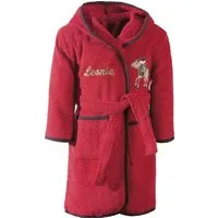 Erwin Müller Kinderbademantel Kinder-Bademantel mit Kapuze, Rückenlänge: 72 cm, Frottier, mit Kapuze/mit Aufsatztasche:, default, Walk-Frottier Uni/Motiv: Pferd/Tiermotive: Pferd