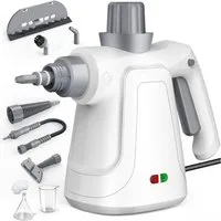 AIBISTAR Handdampfreiniger Dampfreiniger Steam Cleaner 400 ml Hochdruck 3,2 Bar, 1000 W, beutellos, 1000W,95.7in Netzkabel,9 Zubehörset,Handgerät Dampfreiniger