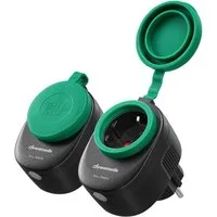 DEWENWILS WLAN-Steckdose Outdoor, max. 3680 W, 2-St., Kompatibel mit Alexa, Google Home, Wifi Steckdose Outdoor
