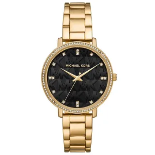 Michael Kors MK4593 Pyper schwarz MK gemusterte Damenuhr