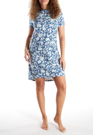 götzburg bodywear - Nachtwäsche Weiblich blau-mittel-allover - Gr. - 50