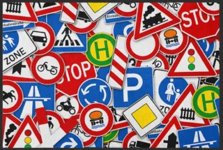 Fussmatte Fahrschule 5037 | Größe: 60 cm x 45 cm