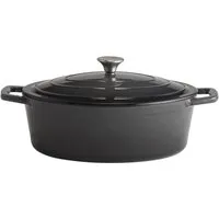 APS Bräter Stars, Gusseisen, 5 Liter, oval, 33x25 cm, Induktion