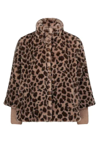 Betty Barclay - Plüschjacke Taupe/Braun - Gr. - 38
