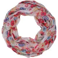 MIRROSI Loop Damen Schal mit Blümchen-Muster Weich, Schlauchschal, (zweimal um den Hals wickelbar, ca.45x75cm), Damen Halstuch ideal für Frühling, Sommer oder Herbst