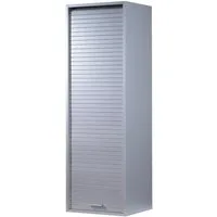 SIMMOB Rollladenschrank COOK124AL Küchenschrank Hochschrank Oberschrank mit Rollladentür Aluminium