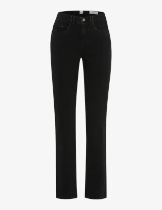 Brax Damen Five-Pocket-Hose Style CAROLA CLEAN BLACK, denim schwarz, Gr. 34