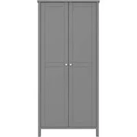 ebuy24 Kleiderschrank Tromsø Kleiderschrank 2 Türen grau.