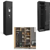 FIVMEN Waffenschrank Wandtresor Möbeltresor Safe Tresor mit Schloss 2 Schlüsseln, und Befestigungsmaterial