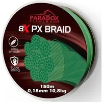 Paradox Fishing Angelschnur 8x geflochten PX Grün, 150 m Länge, 8-fach Geflochten