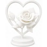 Alpha Electronics Dekoobjekt Rosen Herz Romantische Tischdeko Geschenk Valentinstag Hochzeit (Sparangebot, 1 St., 1 Teil), hochwertiger 3D Druck