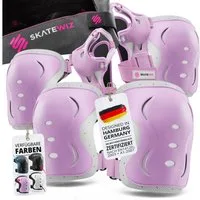 SKATEWIZ Protektoren-Set Schoner Inliner Geschenke für Kinder Knieschoner Erwachsene (Schützer Set Inliner skates Kinder und Rollschuhe, 6-tlg., Knieschoner Kinder - Inliner Schoner Erwachsene Schützer Inliner), Skateboard Schutzausrüstung Schlittsch