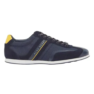Hugo Boss - "Stiven" Sneaker für Herren, Leder, Zum Schnüren (Marine)