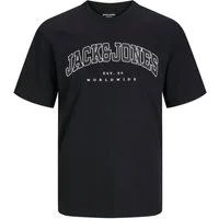 Jack & Jones Rundhalsshirt Jack&Jones XXL T-Shirt schwarz JJECALEB VARSITY