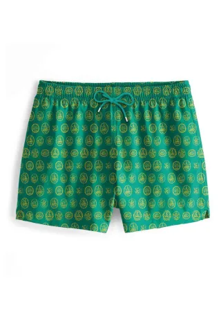 "Green Sailboats" Badeshorts