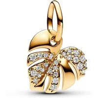 Pandora Kettenanhänger Pandora Funkelndes Monstera Blatt Charm-Anhänger 763349C01 Anhänger