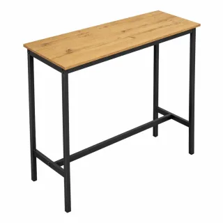 Begryf Bartisch, Eiche, Schwarz, Holzwerkstoff, Metall, Vintage, Rechteckig,Rechteckig, 100x90x40 cm, Esszimmer, Barmöbel, Bartische