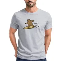 Neverless Print-Shirt Herren T-Shirt Bär Print Surfer Surfboard Sommer Printshirt mit Print