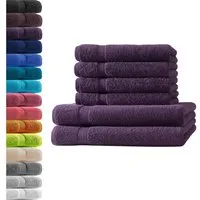 Hometex Premium Textiles Handtuch in Premium Qualität 500 g/m², Feinster Frottier-Stoff 100% Baumwolle, 2x Duschtuch + 4x Handtuch, weich, saugfähig, extra schwer & flauschig