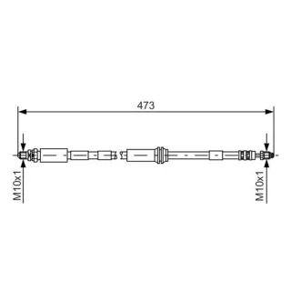 Bosch Bremsschlauch vorne links Ford Ka 1,3