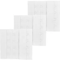 maDDma BH-Träger-Clips 3 Paar BH-Verschluss 70 mm 4 Reihen zum annähen Dessous Farbwahl, weiß