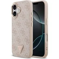 Guess Handyhülle GUESS Case für iPhone 17 Strass Triangle Logo Handyhülle Cover Rosa