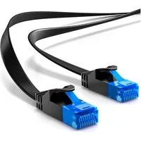 deleyCON deleyCON 15m CAT6 flaches Patchkabel Flachkabel Netzwerkkabel LAN LAN-Kabel