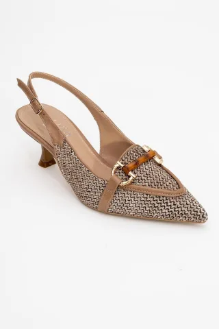 Osca Spitzer Slingback-Pumps mit Schnalle