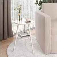 Vicco Couchtisch Rondal, Weiß, 38 x 38 cm (1-St)