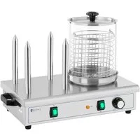 Royal Catering Hotdog-Maker Hot Dog Maschine 30 Würste Wärmer Bockwurstwärmer 4 Spieße Gastro, 550 W, verschiedene Produktvarianten