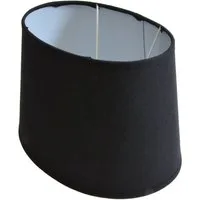 B&S Lampenschirm Lampenschirm oval Stoff für Steh - Tischlampe versch Farben H 17 cm