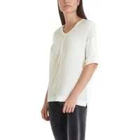 Marc Cain Langarmbluse "Collection Essential" Premium Damenmode Blusenshirt aus Material-Mix