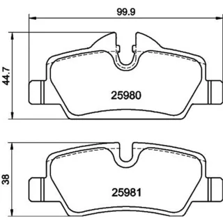 Hella Bremsbel?ge hinten Mini 8DB355021-481