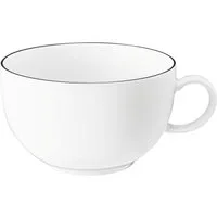 Seltmann Weiden Tasse Lido Black Line, 1-tlg., Porzellan, Milchkaffeeobertasse 0,35 l