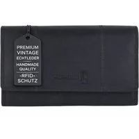 Mercano Geldbörse Vintage-Leder-Doppelnaht, RFID-Schutz, 11 Kartenfächer, 3 Scheinfächer, 2 Münzfächern & inkl. Geschenkbox