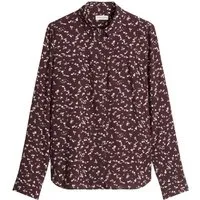 Marc O'Polo Hemdbluse lila,Freizeit,Viskose,Allover-Print,Kent,Lang,Regular Fit