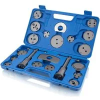 Bituxx Bremsscheiben-Richtwerkzeug 21 tlg. Bremskolbenrückstell Set, übersichtlich sortiert im Kunststoffkoffer