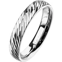 Taffstyle Fingerring Herren & Damen Schmuck Ring Fingerring mit Rillen Edelstahl (Moderner Unisex Ring mit strukturierter Oberfläche und eleganter Optik), Partnerring Verlobungsring Herrenring Damenring Freundschaftsring