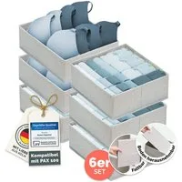 Blumtal Faltbox HEMNES, MALM, PAX Organizer Ordnungssystem Kleiderschrank (6 St), Faltboxen für BHs, T-Shirts - Boxen für Schrank