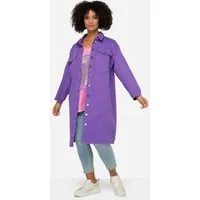 Angel of Style Sommerjacke Hemd Twill Hemdkragen Rückendruck Langarm